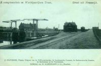 Handelskade met Wilhelminabrug en wacht huisje tram